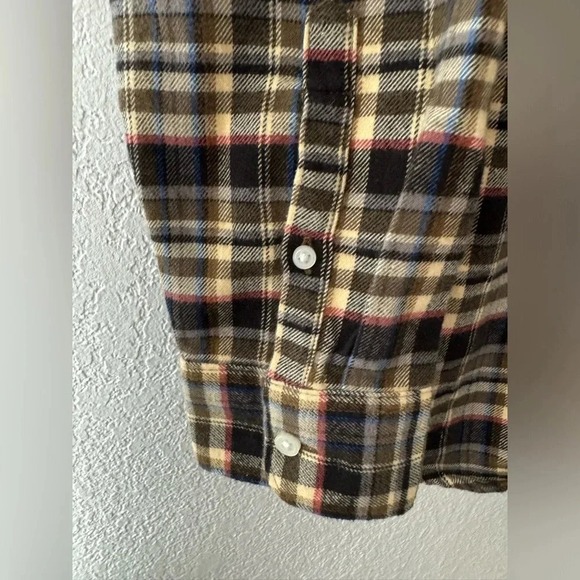 EVERLANE Men's Plaid Flannel Button Down Shirt Long Sleeve Beechwood Size L - Picture 9 of 13